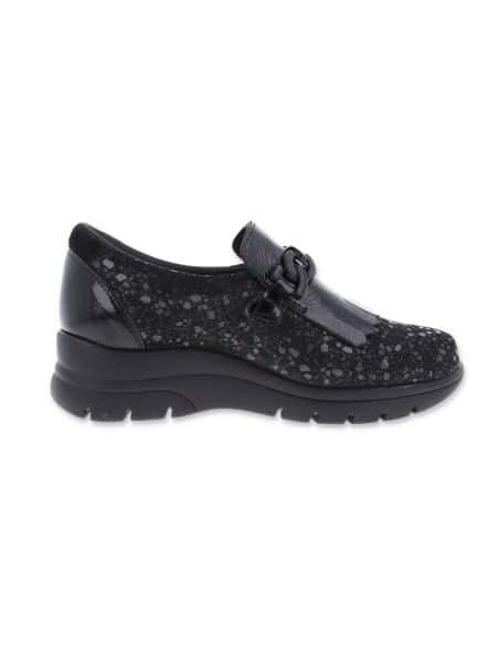 Mocasín Cande Negro DiabCare® D'Torres® | Horma K Extra Ancha
