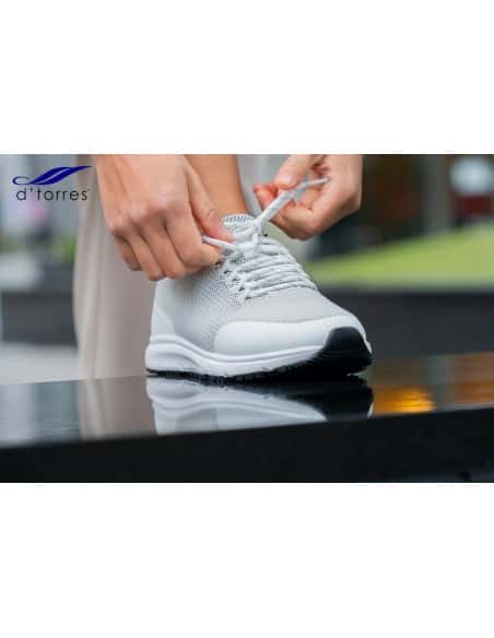 UNISEX WORK SNEAKERS, COMFORTABLE AND SAFE, ERGOFLEX PRO MODEL WHITE - d'torres