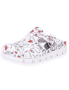 SANITARY COMFORT CLOGS, MASTER BACK STRAP WHITE ICONS