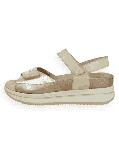 Sandalia Gila Oro D'Torres® | Horma amplia y doble velcro...
