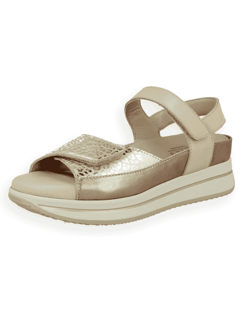 Sandalia Gila Oro D'Torres® | Horma amplia y...