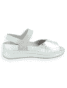 Sandalia Gila Plata D'Torres® | Horma amplia | Doble velcro | Plantilla NubeFit™ extraíble