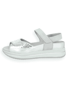 Sandalia Gila Plata D’Torres con doble velcro y horma...