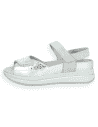 Sandalia Gila Plata D'Torres® | Horma amplia | Doble velcro | Plantilla NubeFit™ extraíble