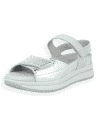Sandalia Gila Plata D'Torres® | Horma amplia | Doble velcro | Plantilla NubeFit™ extraíble