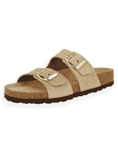 Sandalia Porto Taupe D'Torres® | Fabricada en Piel Serraje con Tecnologia NubeFit™
