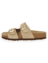 Sandalia Porto Taupe D'Torres® | Piel Serraje con Remaches