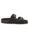 Sandalia Porto Negro D'Torres® | Piel Serraje con Remaches