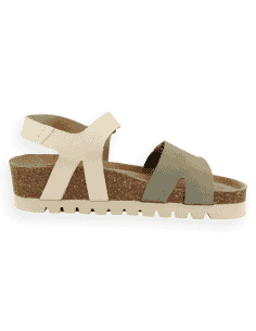 Lima Caqui-Beige | Sandalia Anatómica Cuña 4 cm Corcho |... 2