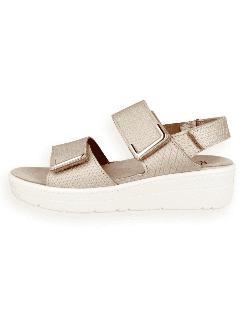 Yaiza Sandal Platino | Sandalia anatómica con...