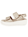 Yaiza Sandal Platino | Sandalia anatómica con cuña 4 cm y plantilla NubeFit™ extraíble | D'Torres®