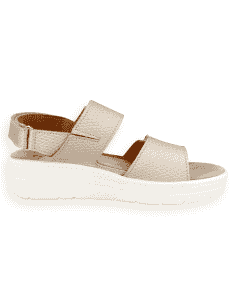 Yaiza Sandal Platino | Sandalia anatómica con cuña 4 cm y... 2