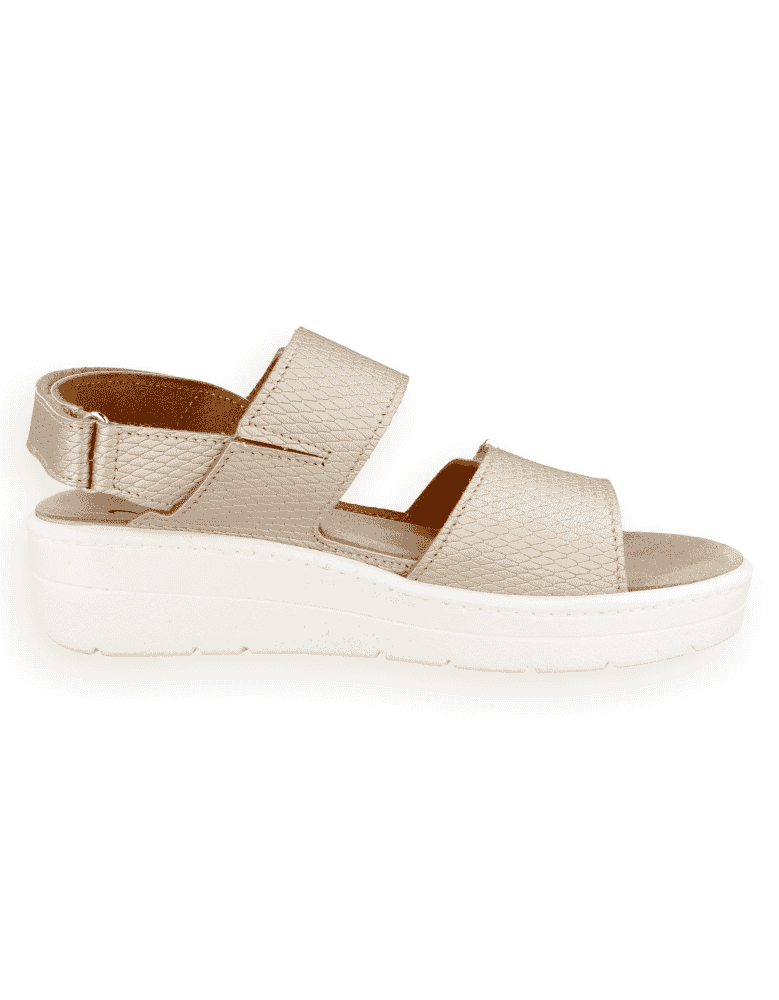 Yaiza Sandal Platino | Sandalia anatómica con...
