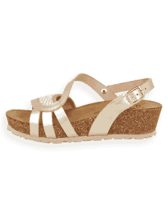 Sandalia Aria Champagne D'Torres® | Cuña Corcho, NubeFit™...