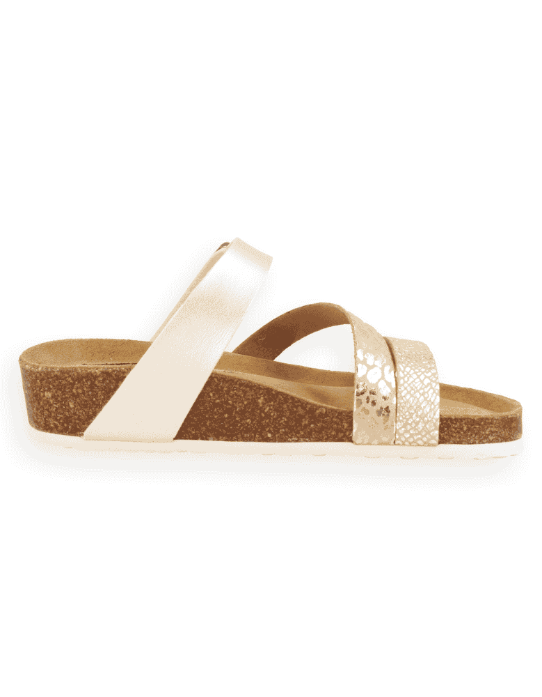Cleo Platino | Microfibre Sandal with NubeFit™...