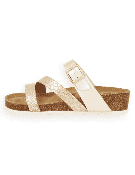 Cleo Platino | Microfibre Sandal with NubeFit™ Anatomical Footbed