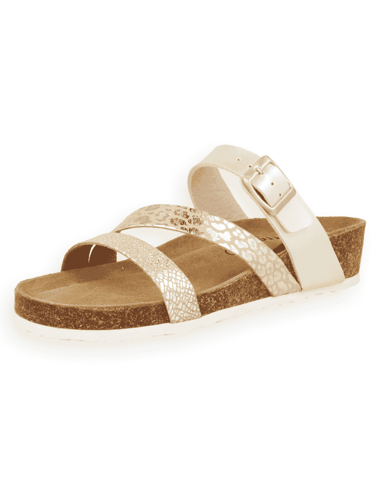 Cleo Platino | Microfibre Sandal with NubeFit™...