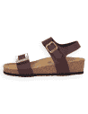 Evora Brown Wedge Sandal | Velcro & NubeFit™ Insole | D'Torres®