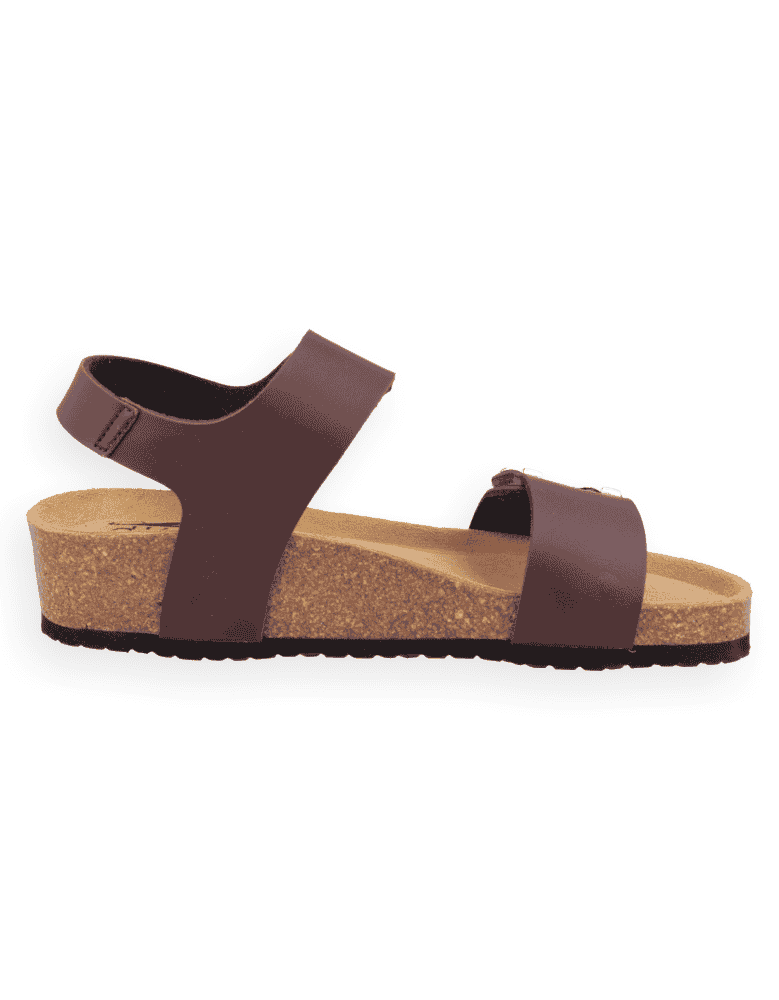 Sandalia Cuña Evora Marrón | Velcro & Plantilla...