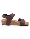 Sandalia Cuña Evora Marrón | Velcro & Plantilla NubeFit™ | D'Torres®