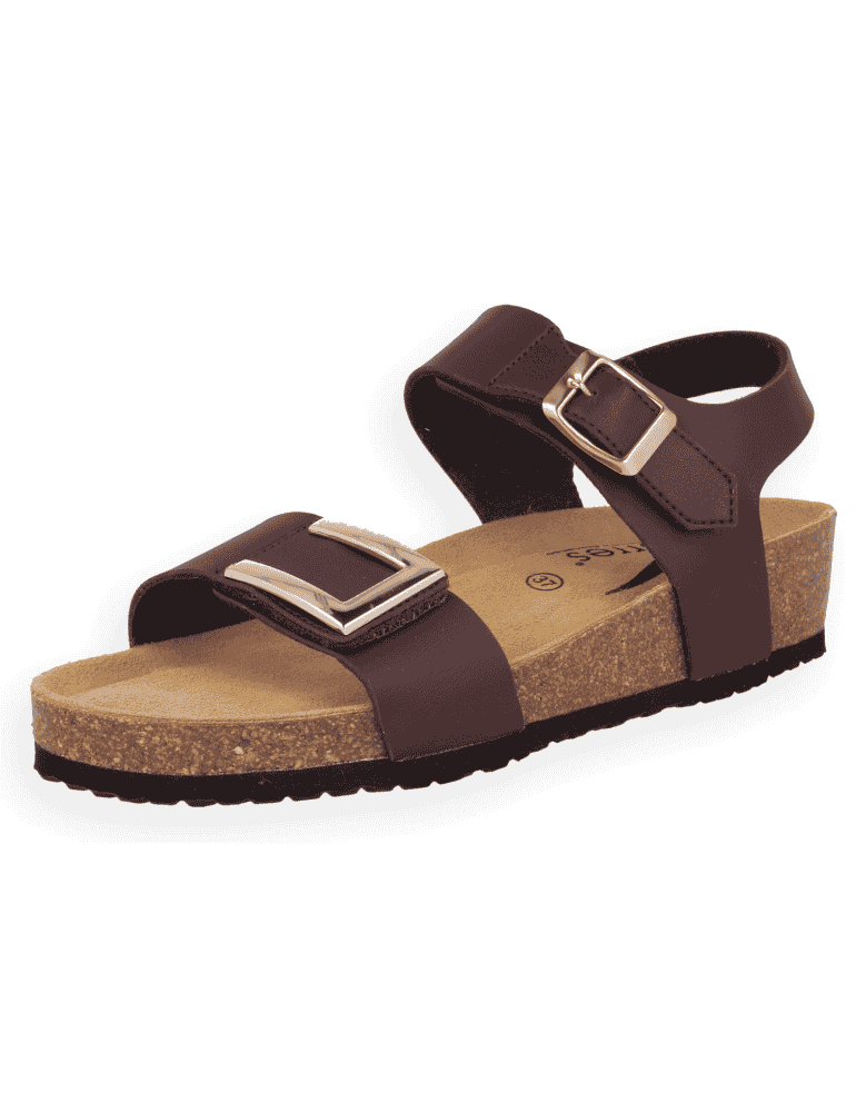 Sandalia Cuña Evora Marrón | Velcro & Plantilla...