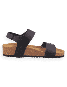 Sandalia Cuña Evora Negro | Velcro & Plantilla NubeFit™ |... 2