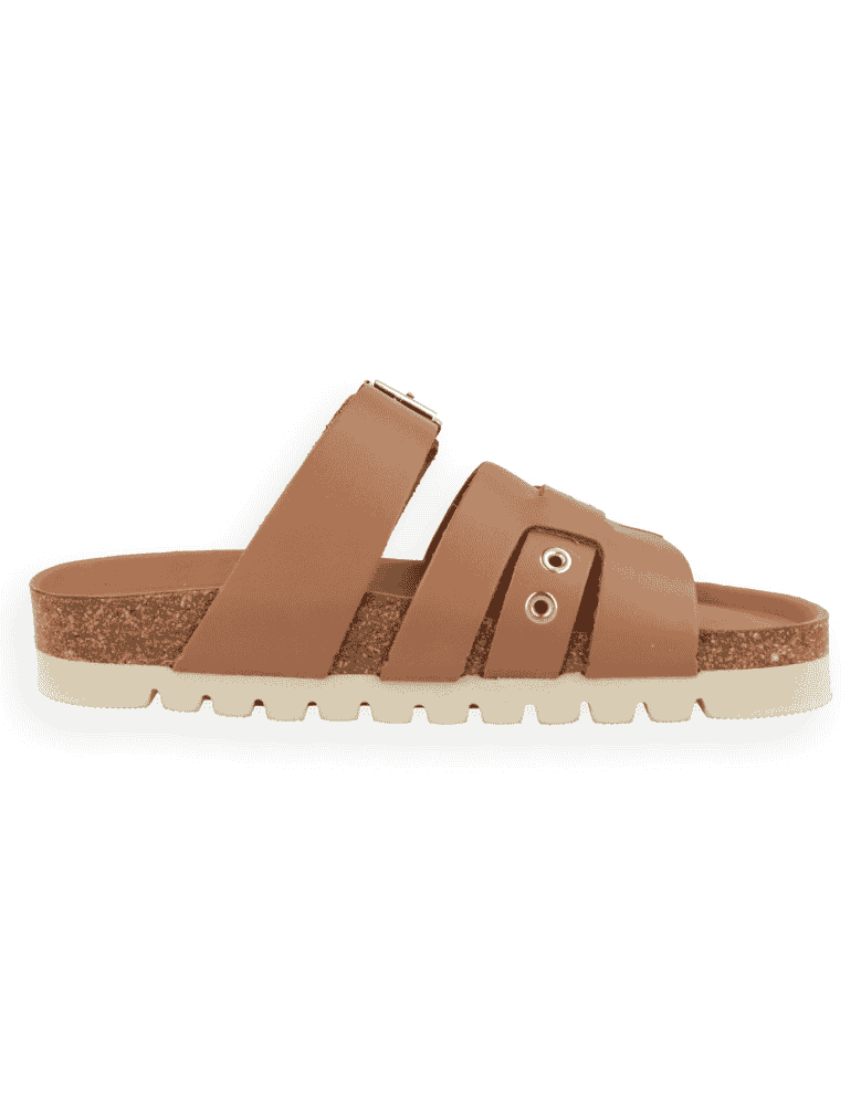 Roma Brown – Anatomical Leather Sandal with...