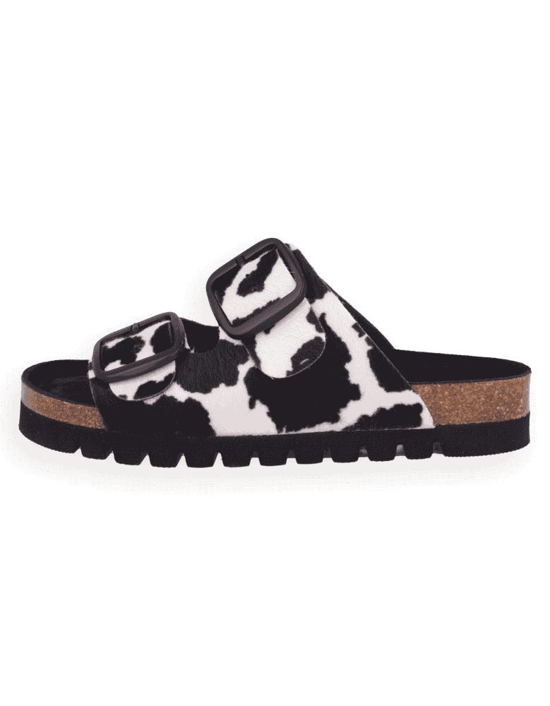 Sandália Nora Animal Print Cow D'Torres® |...