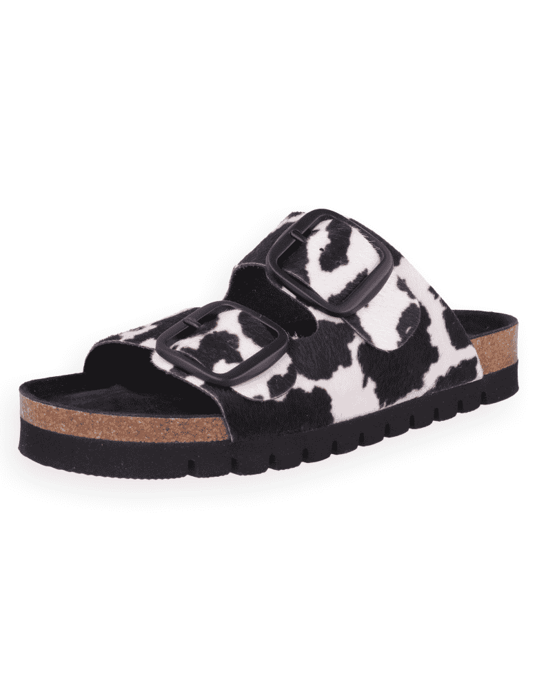 Nora Animal Print Cow Sandal D'Torres® |...