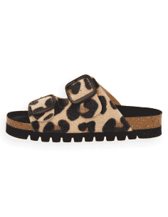 Sandália Nora Animal Print Jaguar D'Torres® | Conforto...