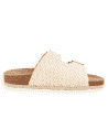 Sandalia Anatómica D'Torres® Kira Oro-Blanco | Extra Ancha | Juanetes y Fascitis Plantar