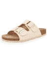 Sandalia Anatómica D'Torres® Kira Oro-Blanco | Extra Ancha | Juanetes y Fascitis Plantar