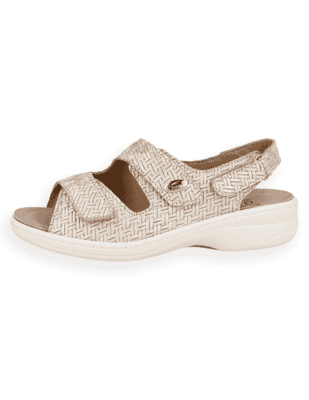 Extra Wide K-Width Orthopaedic Sandal Julia 26 Champagne | For Wide and Diabetic Feet