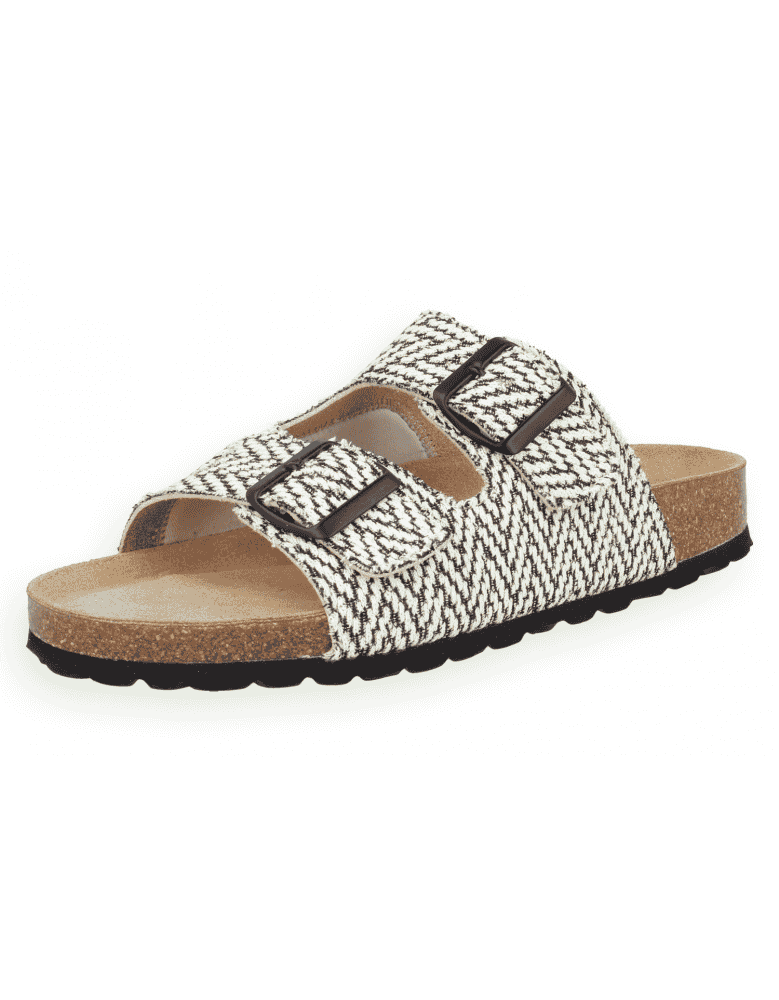 Sandalia Anatómica D’Torres® Kira Negro-Blanco...