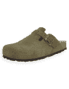 Berlin Olive D'Torres® Clog | Anatomical Comfort Suede Leather In&Out