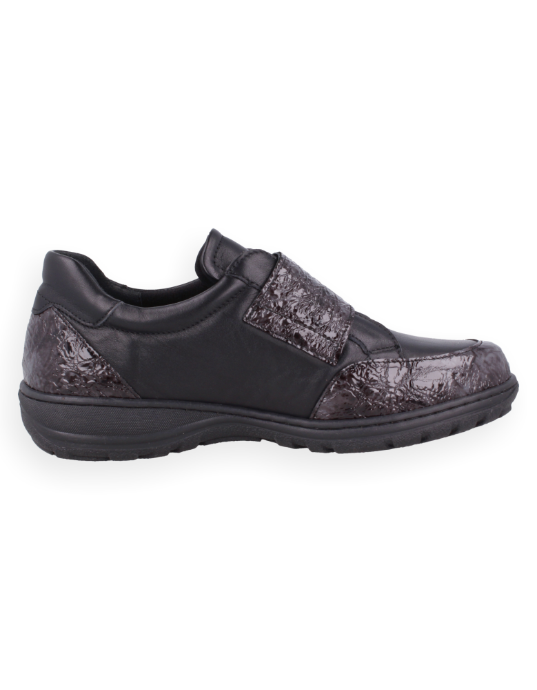 Celina Black Extra Wide K-Fit Shoe|D'Torres