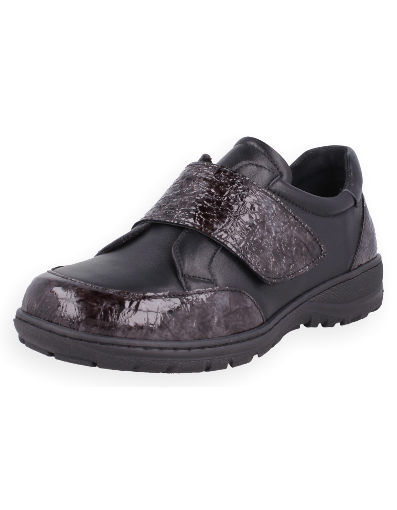 Celina Black Extra Wide K-Fit Shoe|D'Torres