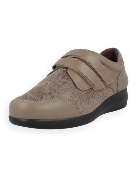 Extra Wide K-Last Shoe Gina 26 Taupe - For Bunions & Diabetic Feet.