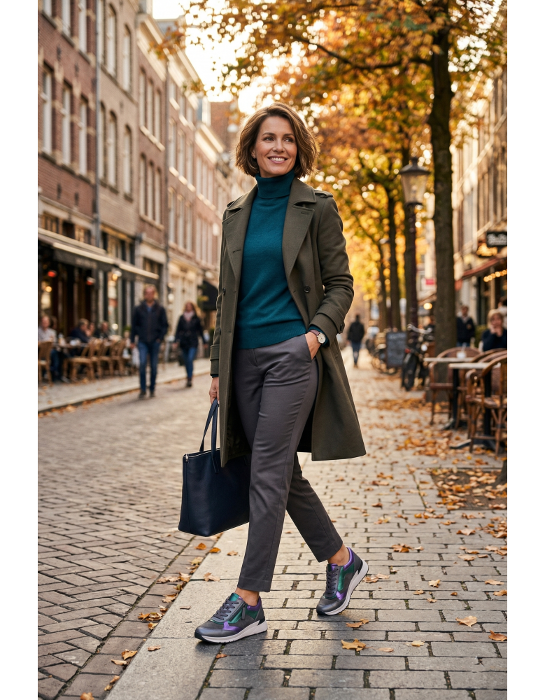 Sneakers Comfortable, Riga Grey-Metal,...