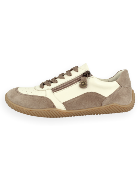 Jara, Zapatilla Deportiva horma Barefoot, en Piel con Tecnología NubeFit™ para Pies Anchos | D'Torres®