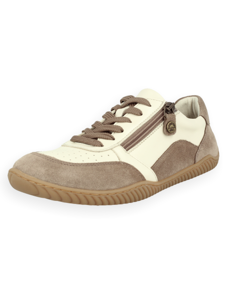 Jara, Zapatilla Deportiva horma Barefoot, en Piel con Tecnología NubeFit™ para Pies Anchos | D'Torres®