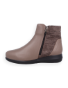 Women's Extra Wide Ankle Boot Comba 26 Taupe | Diabetic Foot