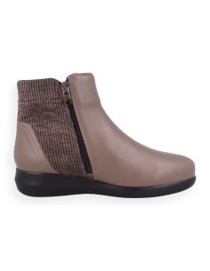 Women's Extra Wide Ankle Boot Comba 26 Taupe | Diabetic Foot 2