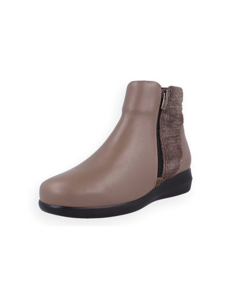 Women's Extra Wide Ankle Boot Comba 26 Taupe | Diabetic Foot