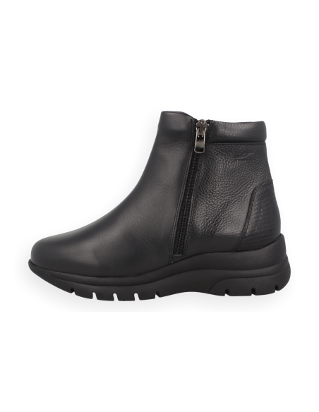 Freda 26 Black|Women's Extra Wide Leather Boot | Diabetic & Bunion Friendly