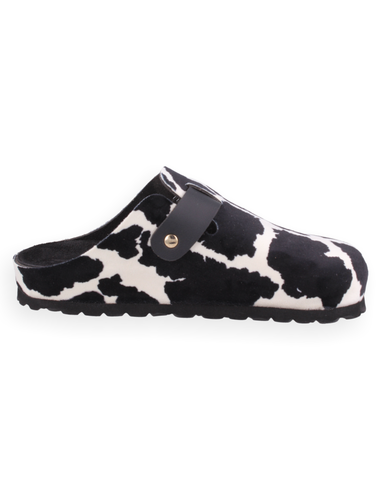 ZUECO BERLIN COW BLANCO-NEGRO D'Torres®, CÓMODO...