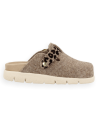 HALLE TAUPE D'TORRES, WOMEN'S ANATOMICAL WINTER SLIPPERS IN IN & OUT LEATHER