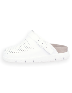 Zueco Sanitario NUBE Back Strap D'Torres® - Piel Blanco