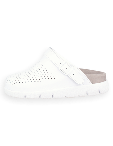 Tamanco Sanitário NUBE Back Strap D'Torres® - Pele Branco
