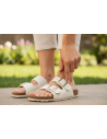 Sandalia Anatómica D'Torres® Kira Oro-Blanco | Extra Ancha | Juanetes y Fascitis Plantar